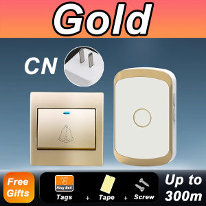 Drill-Free Doorbell 36 Melody Choices Quick Mount Replaceable Battery Wide Coverage Alert