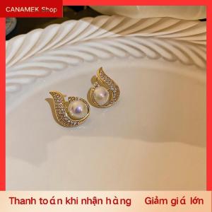 CS 1 cặp bông tai mới bông tai thời trang bông tai ngọc trai hình giọt nước phong cách cá tính kiểu dáng Hàn Quốc dành cho nữ