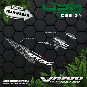 Stiker Striping Vario ESP 125 150 Transparan UV / Stiker Striping Vario Old 125 150 Tahun 2017 Custom Motif  - SVESP-UV - 420 Design