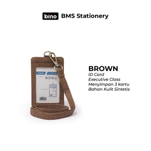 [BMS Stationery] Bantex ID Card Kulit / Name Tag Holder | Tali Lanyard | Portrait | 8869