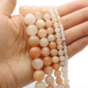 Hot 4/6/8/10/12มม. หยกสีเหลือง/สีชมพู Aventurine/ สีขาวคริสตัลควอตซ์ใสรอบลูกปัดแบบหลวมสำหรับเครื่องประดับสร้อยข้อมือสร้อยคอ DIY หัตถกรรม (เส้นผ่านศูนย์กลางรูประมาณ1มม.)