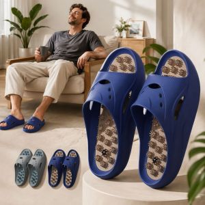 VMCTRD Acupressure Massage Slippers Men Anti-Slip Anti-odor Sandals Slippers Professional Lightweight Home Slippers Relieve Fatigue