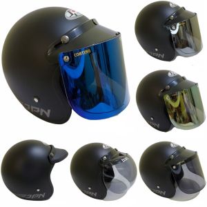 Helm Bogo JPN Black Dof & Helm JPN Arc Retro Hitam: Helm Retro untuk Pria