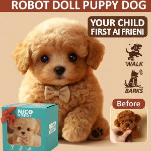 MY REALISTIC ROBOT PUPPY All Season for All Ages Fashionable Plush Toy Warm and Healing Decoration for Kids Teens Men Women and Seniors