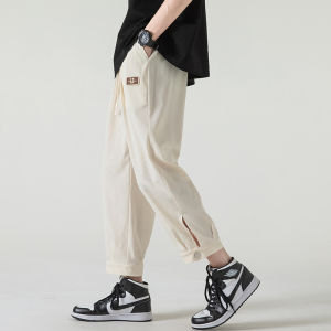 Celana Pria Celana Cepat Kering Panjang Ice Silk Fabric Keren Ringan Bernapas Elastisitas Pants K311M