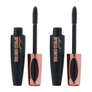 Two Pack: Silk Fiber Mascara 4D Lengthening and Thickening Secret Xpress Control - Long Lasting & Smudge-Proof All Day Exquisitely Full Long Thick Lashes