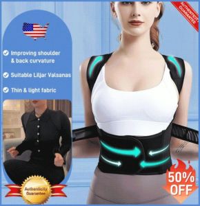 Back Easy Posture Correction Student Breathable Fabric the Waist Is Straight Adjustable Stretching