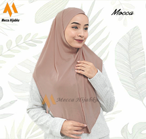 Mecca Hijabku - Hijab Bergo Instant Oval Non Pet Bahan Jersey Premium / Jilbab Bergo Syria Malay New Edition Non Pad
