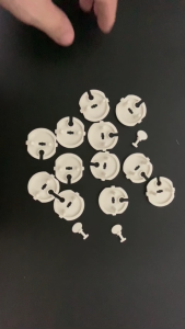 Outlet Plug Covers (12 Pack) +3x for Key White Child Proof Electrical Protector Caps for Baby Child Safety Kit