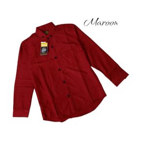 Kemeja polos anak laki-laki lengan panjang umur 1-14 tahun baju fashion