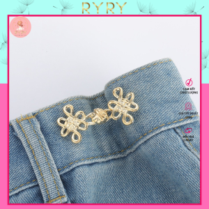 Ghim cài quần siết eo thu nhỏ điều chỉnh eo nút thắt lưng thay thế nịt thắt lưng