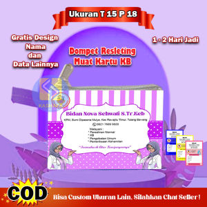 (75 PCS) Dompet KB Custom Free Nama /  souvenir bidan / Dompet kartu kebidanan / dompet bidan muat kartu /dompet ultah /souvenir dompet gratis desain nama dan foto/ Dompet Souvenir Klinik Bidan / Dompet KB Souvenir Bidan / Dompet Bidan Termurah Terlaris