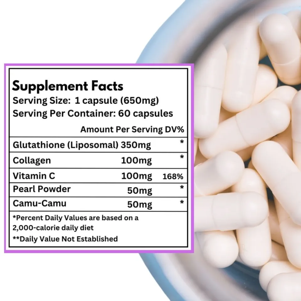ULTRA White 650mg L- Glutathione Collagen Vitamin C Glowing Beauty  Supplement Capsules for Adult Korean Whitening Beauty Supplement Natural  Whitening Immune Boosting Capsules - Lazada