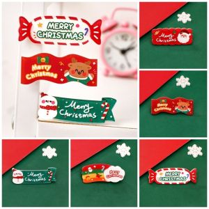 HEALMEYOU Hoạt hình Kẹp tóc Acrylic Giáng sinh Nai sừng tấm Kẹp tóc giáng sinh Quà Tặng Dễ thương Kẹp bên người tuyết Bé gái