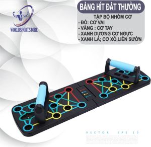 (SẢN PHẨM MỚI 2023) Bảng Tập Hít ĐấtChống Đẩy Đa Năng 3 Trong 1 Kiểu Dáng Mới -Gập Bụng + Dây Kéo Tay