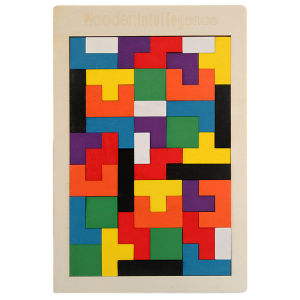 Colorful wooden puzzle toys Tangram Montessori materials childrens puzzle toys Building blocks Childrens learning toys