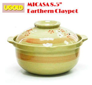 MICASA 8.5" Earthen Clay Pot | Casserole Pot | Periuk Tanah Liat | Periuk Kaserol | UGOLD
