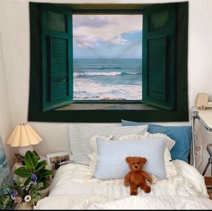 [FREE SHIP] [TẶNG KÈM DÂY LED 7M & PHỤ KIỆN TREO] Tấm Thảm Treo Tường Chủ Đề Đại Dương1m5x1m3 Trang Trí Decor Nội Thất