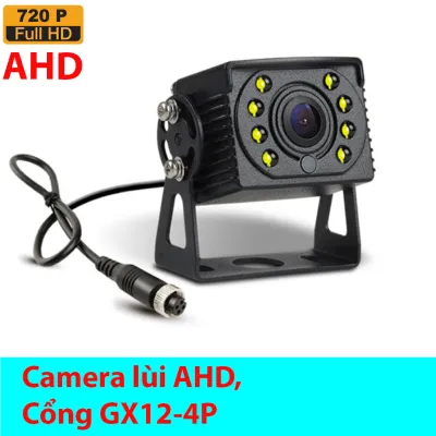 Camera lùi cho xe tải xe khách chân kết nối GX12-4P AHD 8 led dùng cho các đầu VIETTEL SD-MDVR đầu camera Navicom
