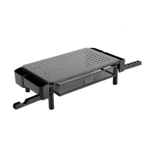 Adjustable Monitor Stand with 3 Height Level Metal Screen Stand Laptop Stand with Drawer Phone Holder and Pen Holder