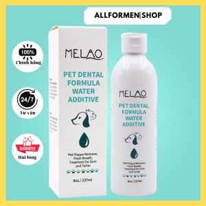 Nước súc miệng dành cho thú cưng Melao 237ml. Làm sạch răng miệng loại bỏ cặn thức ăn hơi thở thơm mát