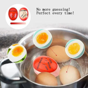 DFANCCIE Egg Timer Pengukur Kematangan Telur Rebus Dapat Berubah Warna