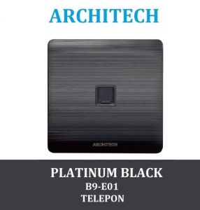 ARCHITECH Platinum B9-E01 Stop Kontak/JACK/OUTLET Telepon - Black
