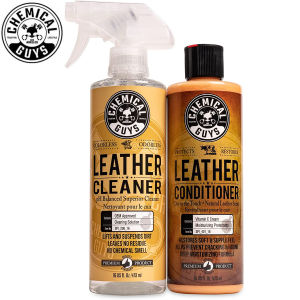 Chemical Guys Leather Cleaner and Leather Conditioner Kit - 16oz - Use on Leather Apparel