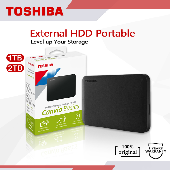 Toshiba Canvio Basics (new) 1TB 2TB External Hard Drive For Mac and ...