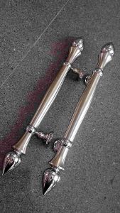 hendel pintu rumah minimalis bahan full kuningan panjang ukuran 45cm