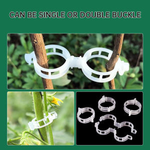100 PCS/ Plant Support Clip Plastic Ties Trellis Stake Clips Garden Veggie Tomato Greenhouse Holder Garden Tools Accessories