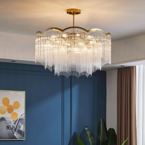 【Free Bulb】Ceiling Light Luxury Ceiling Chandelier Hotel Lobby Living Room Bedroom Led Lighting