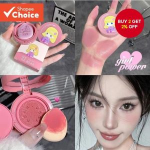 Air Cushion Blush Moisturizing Whitening Rouge with Puff Mini Mirror Contouring Blush Face Makeup