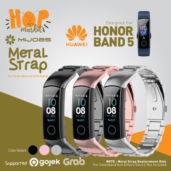 MIJOBS Honor Band 5 / 4 Metal Stainless Steel Strap For Huawei Band5 ...