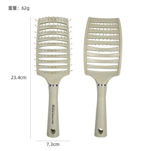 🇲🇾Readystock🇲🇾 rib styling comb 排骨造型梳子 Curved Fluffy Hair 马卡龙大弯蓬松梳子Curved Massage Comb Large Bristle Curly Hair Hollow