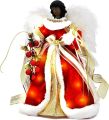 Angel Christmas Tree Topper with Lights and 40-Inch Extension Cord, Lighted Tree Toppers Christmas Decorations, Elegant and Durable, Perfect for Holiday Home Decor and Gifts, White, WOKEISE. 