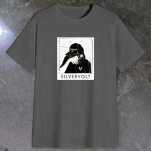 Darefan - Kaos Wanita Distro Silvervolt Abu-abu Terbaru/Baju Jumbo Lengan Pendek Cewek Terlaris
