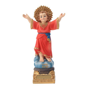 Classic Resin Christmas Holy Child Ornament Decoration Gift for Friends Travel Souvenir Red Figure 15.5cm