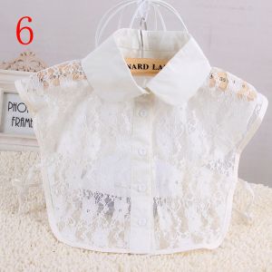 OKDEALS Solid Shirt Blouse Clothes Accessories False Collar Detachable Lace