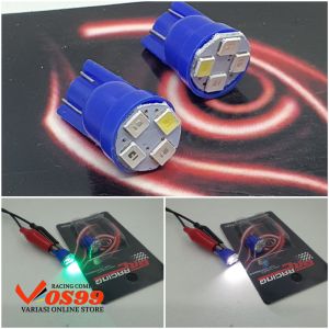 LAMPU SEN SEIN T10 4 LED MODE FLASH PUTAR WARNA WARNI 2 BIJI UNIVERSAL