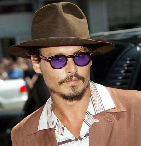 CLIBER 【COD】Fashion Johnny Depp Style Round Sunglasses Clear Tinted Lens  Brand Design Party Show Sun Glasses