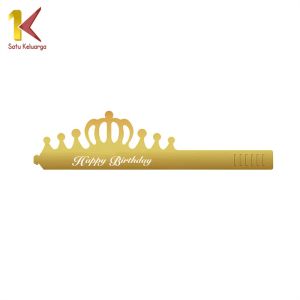Satu Keluarga Topi Anak Ulang Tahun Kertas Bentuk Mahkota C790 HBD Dekorasi Pesta Crown Birthday Party Hat Topi Bahan Kertas Import