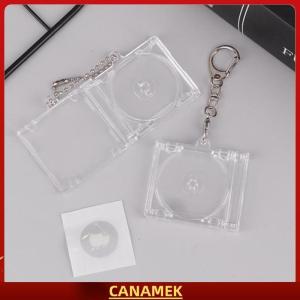 Miễn phí vận chuyển✨ Mini NFC chức năng đĩa CD trường hợp móc chìa khóa ngoại vi kỷ niệm Album Key chủ cho DIY Ba lô mặt dây chuyền