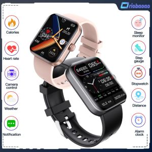 Oriobaoao F57L Blood Glucose Smart Watch 1.91 Inches Large Touch Screen Smartwatch Heart Rate Monitoring Temperature Detection Smartband Sports Waterproof Smart Bracelet For Android IOS