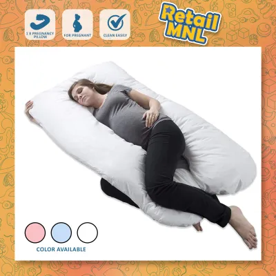 Retailmnl Sleeping Support Pillow For Pregnant Women Body Cotton Pillowcase U Shape Maternity Pillows Pregnancy Side Sleepers Pillow