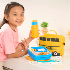 LUNCH BAG SCHOOL BUS SET OF 4 PCS
