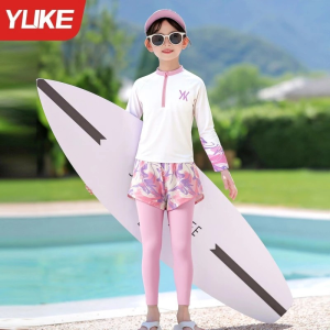 Sét 3 món đồ bơi bé gái Size lớn cho bé từ 25-50 kg đồ bơi nữ kín đáo váy bơi quần bơi Yuke Mirilik