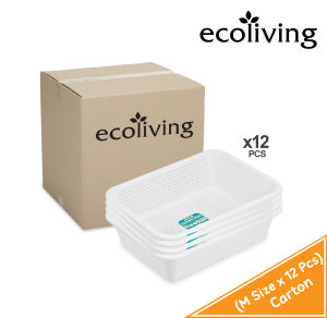 ECO LIVING CARTON DEAL 12Pcs/Ctn M/L Size Rect.Storage BasketOffice Bin OrganizerBakul KotakECO-109-12ECO-110-12