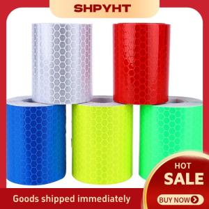 SHPYHT Băng dính phản quang tự dính 1mx5cm dùng cho ô tô xe tải cuộn phim dán cảnh báo an toàn
