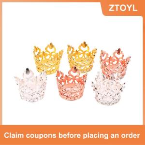 【ZTOYL】 1 12 Dollhouse mini công chúa vương miện Dollhouse mô phỏng Rhinestone vương miện nhỏ Tiara Búp Bê Nhà Phụ kiện trang trí